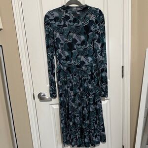 ModCloth Long Sleeve Patterned Dress